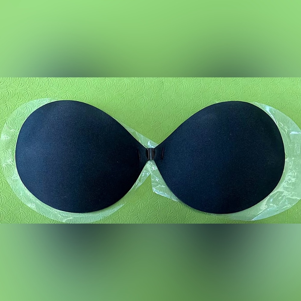 Push up Silicone Black Strapless Bra